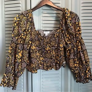 Topshop Cropped floral top